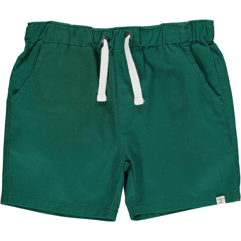 Green Twill Boys Shorts