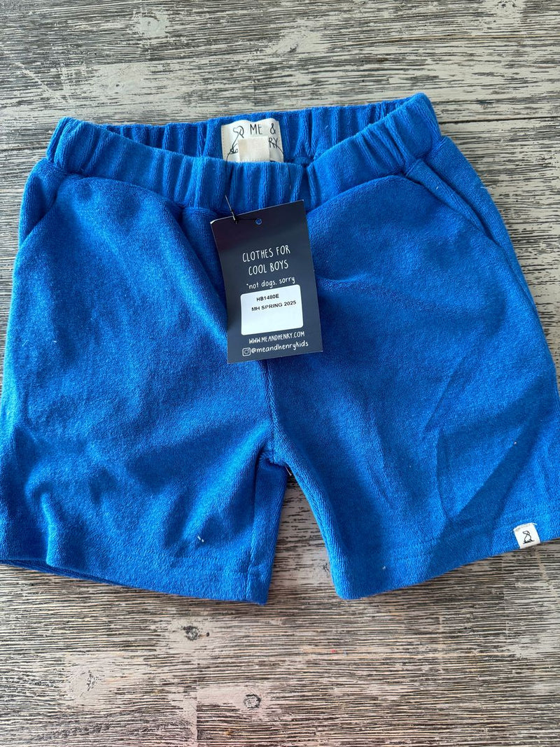 Blue Terry Shorts