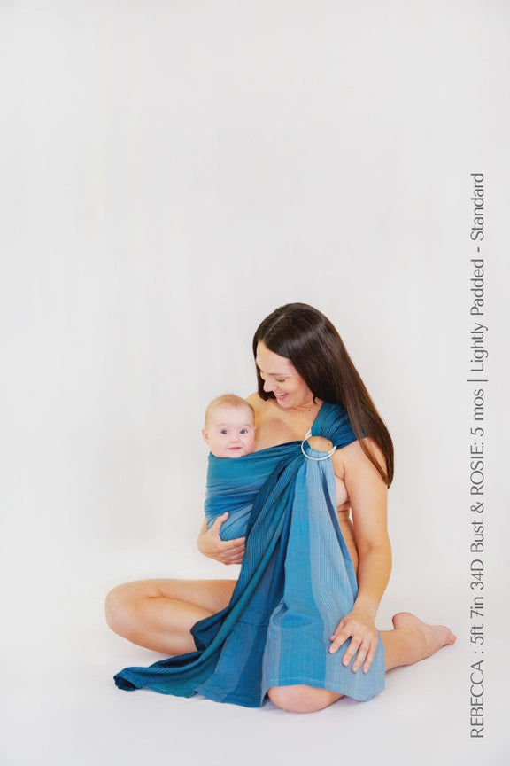 Teal Ombre Lightly Padded Ring Sling