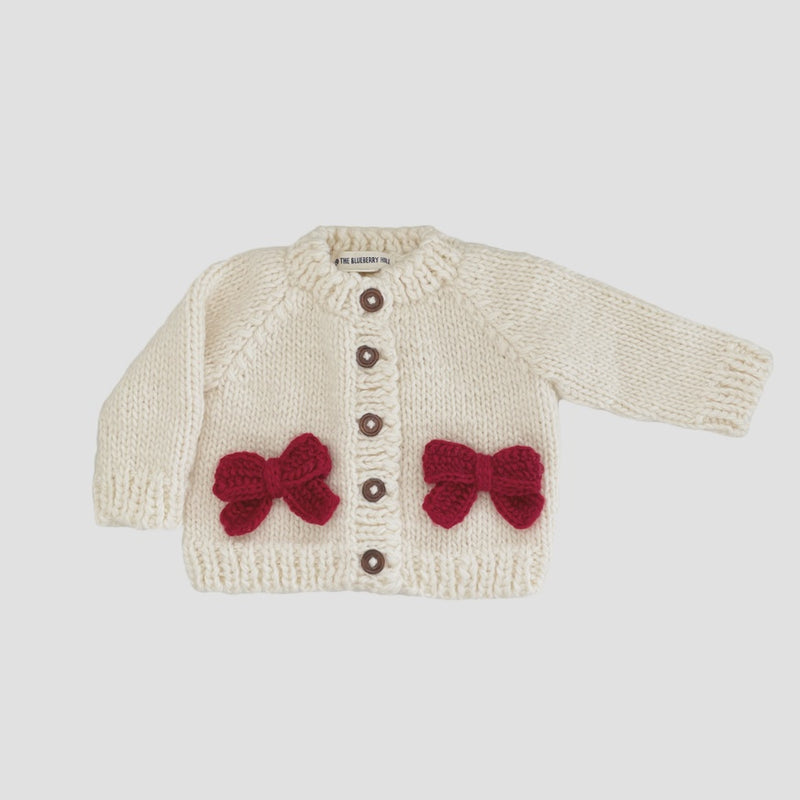 Red Bow Cardigan