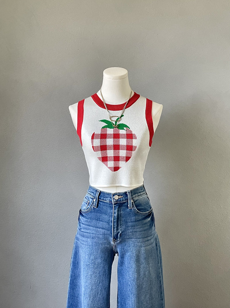 Colorblock Strawberry Vest