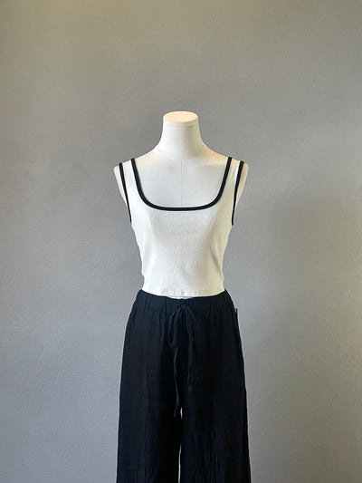 Contrast Crop Tank