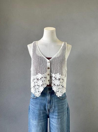 Flower Crochet Vest