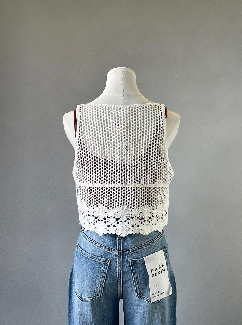 Flower Crochet Vest