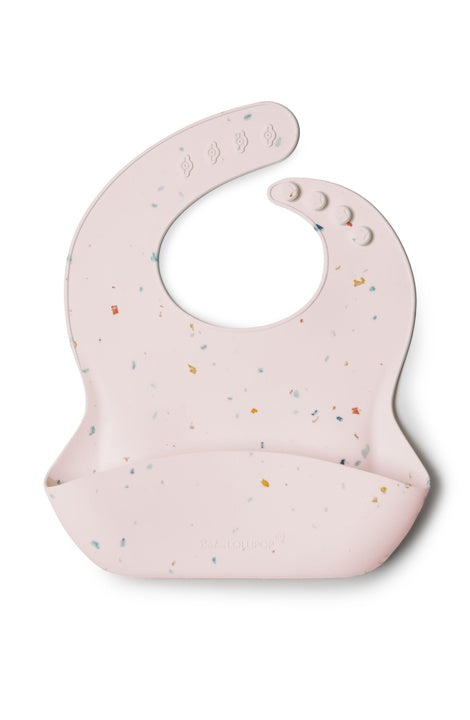 Blush Confetti Silicone Bib