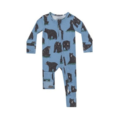 Black Bears 2 Way Zipper Romper