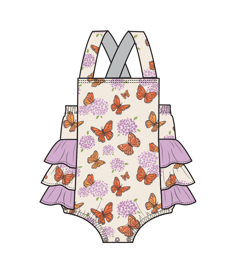 Monarch Ruffle Sunsuit