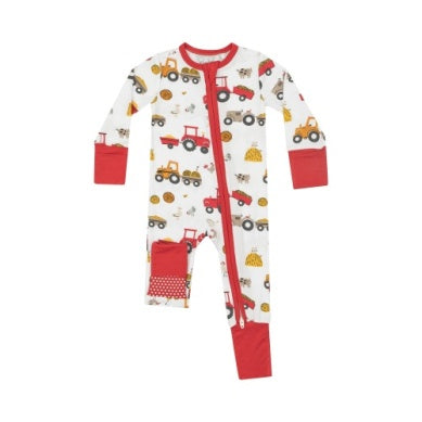 Happy Tractors 2 Way Zipper Romper