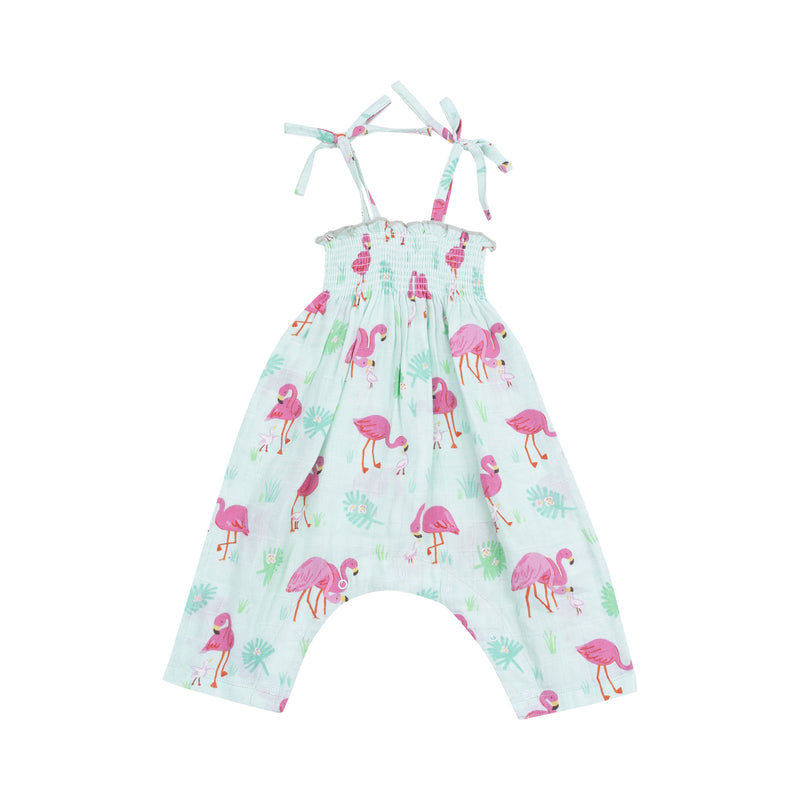 Flamingo Smocked Romper