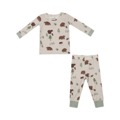 Sweet Brown Bears L/s Loungewear Set