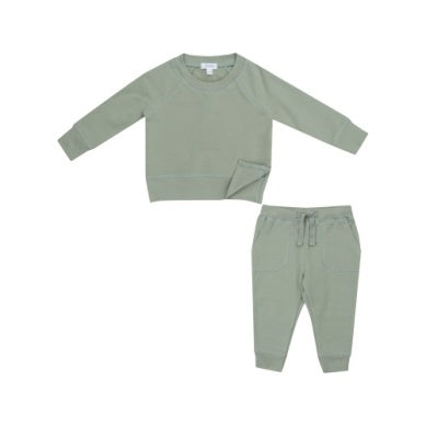 Desert Sage Solid Sweatshirt & Jogger Set