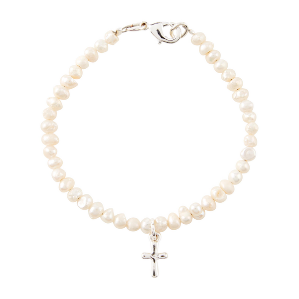 Pearl Cross Bracelet