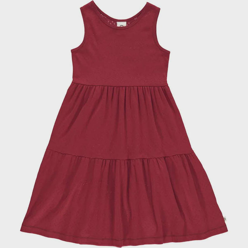 Berry Red Layered Dress